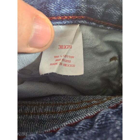 Arizona Jean Co Original Straight Jeans Size 38x29 Actual 37X27 - Picture 5 of 10